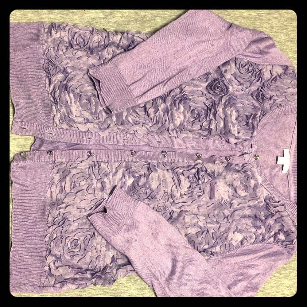 New York and Company Purple Cardigan